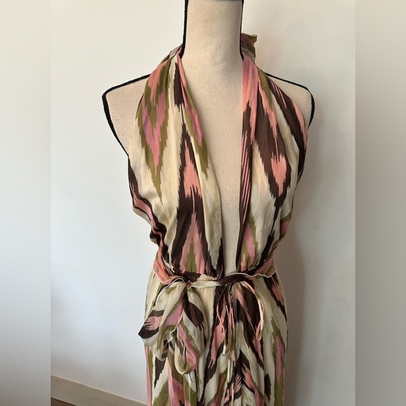 Alexis 100% Silk Elegant Multicolor Maxi Dress - Picture 2 of 13